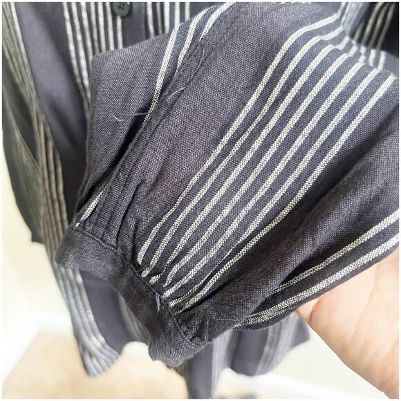 Rails Elouise Segrada Stripe Button Down Blouse Black White Size Small NWT - Picture 8 of 11